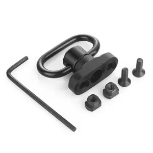 Kit complet de boucle de sangle à dégagement rapide en alliage noir avec clé Allen