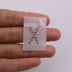 Rhinestone letter X transfer patch sparkling crystal hotfix DIY apparel accessory detail view