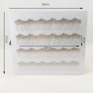 Set di quattro toppe in strass termoadesive con motivo a onde per decorazione vestiti fai-da-te