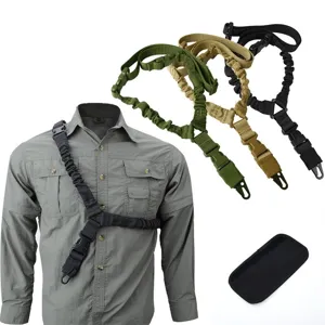 Outdoor Tactical Single Point Nylon Sling Adjustable Crossbody Tactical Strap For Men Outdoor Sports Gear