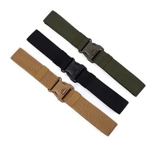 Heavy Duty Tactical Outer Belt Thickened Polypropylene Canvas Quick Release Plastic Buckle Outdoor Camping Utility Webbing Belt For Men Women
