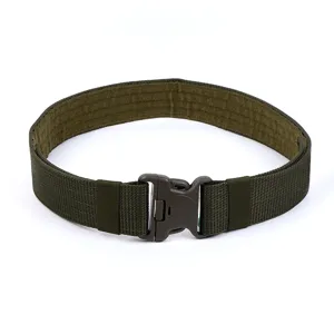Durable 5.5cm heavy-duty tactical outer belt crafted from thickened canvas for camping
