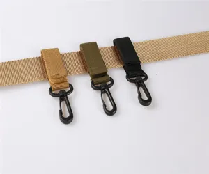 Portachiavi in fettuccia di nylon tattico gancio per cintura per zaino all'aperto.
