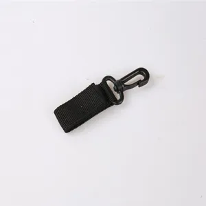 Moschettone in plastica nera fettuccia in nylon zaino tattico cintura portachiavi clip