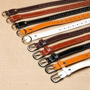 Ceinture ajourée décontractée pour femmes rétro élégante jean plusieurs couleurs boucle ardillon