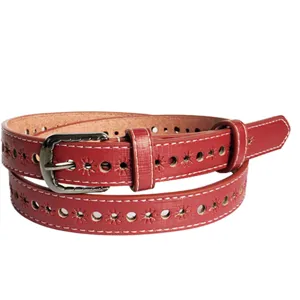 Ceinture Femme Cuir Trouée Rétro Décorative Boucle Ardillon Style Casual Chic Mode