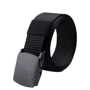 Men's tactical nylon web belt with durable plastic buckle for outdoor training