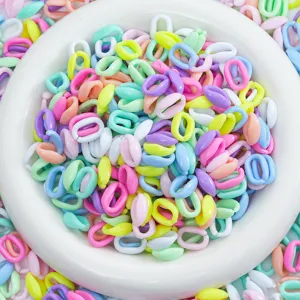 Acryl ovale Kettenglieder Macaron Farbe offene Biegeringe DIY Handyketten Zubehör