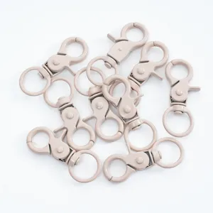 Metal baked paint lobster clasps swivel snap hooks for DIY keyrings and jewelry accessories.