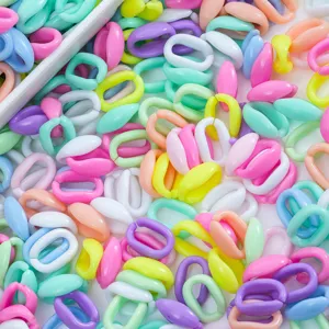 Bunte Acryl ovale Kettenglieder Macaron Farbe offene Ringe DIY Handy Zubehör Teile