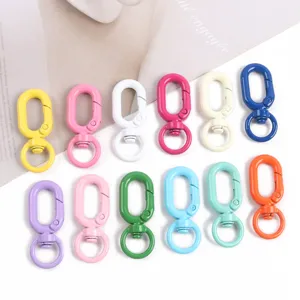 Mousquetons metal colores crochets a ressort pour porte cles accessoires creation de bijoux DIY
