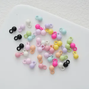 Macaron Kleur Legering Massief Ronde Bal Charms Hangers Voor DIY Armband Telefoonketting Sieraden Maken Accessoires