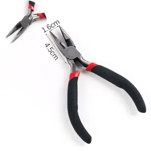 Mini alicates de punta fina para joyería, herramienta de bricolaje con mango antideslizante y punta.