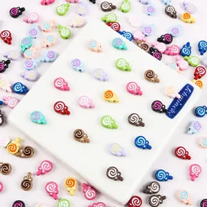 Colorful cartoon lollipop alloy painted loose beads for DIY jewelry bracelet keychain accessories