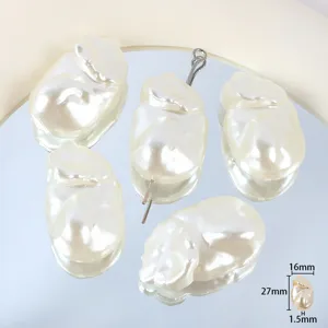 Baroque style faux pearl ABS acrylic loose beads for DIY handmade jewelry earrings making.