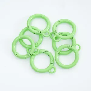 26mm gekleurde gelakte veerring karabijnhaak voor sleutelhanger tas hardware accessoire groen