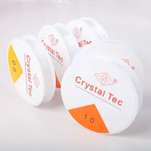 Hilo Elastico Transparente de Cristal para la Fabricacion de Joyas DIY 0.8 1.0mm