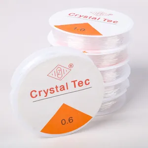 Hilo de cristal elástico transparente para abalorios DIY y fabricación de joyería.