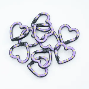 Hartvormige veerhaken kleurrijke oliedruppel snap ring voor tas DIY sleutelhanger accessoires
