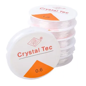 Hilo elástico transparente de cristal para joyería DIY, hilo resistente para cuentas y abalorios.
