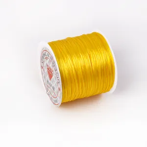 Strong yellow flat elastic crystal string for DIY jewelry beading craft projects