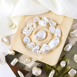 Baroque faux pearl loose beads, ABS acrylic DIY handmade jewelry accessories for crafting.