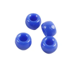 Perles pony en acrylique gros trou tonneau perles bleues accessoires pour bijoux DIY