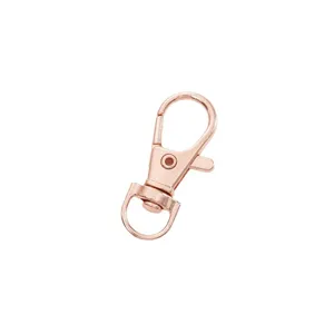Premium rose gold alloy lobster clasp swivel hook for DIY keychains and bag accessories