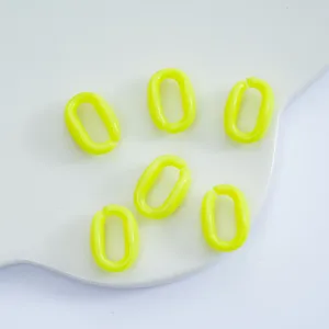 Acryl ovale Kettenglieder offene Biegeringe DIY Handykette Zubehör bunte Teile 11x16mm Set