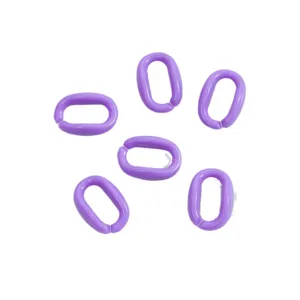 11x16mm lila Acryl ovale Kettenglieder Makronen offene Biegeringe DIY Handykette Zubehör