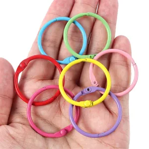 Set van 30 mm kleurrijke gelakte metalen ringbanden voor doe-het-zelf scrapbooking en meer