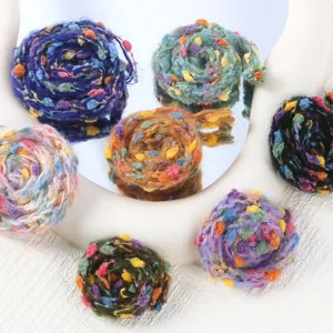 Kleurrijke novelty garenballen voor DIY handgemaakte breien, pluche nepmohair handwerk accessoire.