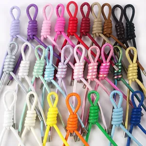 5mm pearlescent PU leather cord dopamine style DIY handmade braided bag strap phone charm lanyard