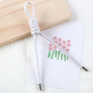 Detail view of 5mm pearlescent PU cord, glossy leather core rope for DIY bag charms and phone straps.