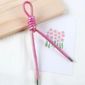 5mm pearlescent PU leather cord dopamine style handmade woven DIY bag phone charm strap