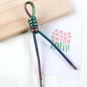 5mm iridescent PU leather cord charm, colorful handmade DIY woven rope for phone bag pendant.