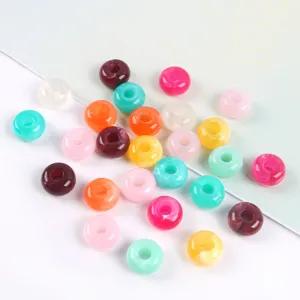 14mm colorful acrylic large hole round loose beads for DIY jewelry making, necklaces and phone chains.