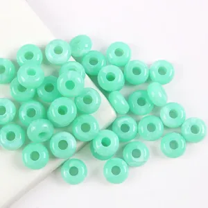 14mm acrylic large hole round beads for diy jewelry making necklace phone chain accessories.