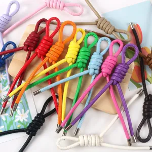 Colorful 5mm PU Leather Cord Dopamine Woven Bag Charm Phone Lanyard DIY Handmade Accessories