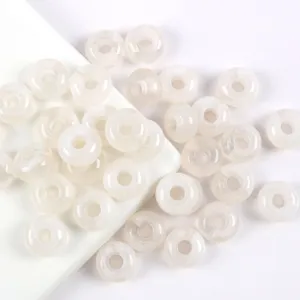 10pcs 14mm acrylic large hole donut spacer beads DIY necklace phone chain clothing accessories
