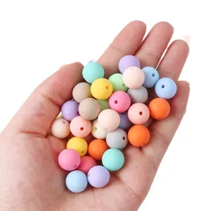 Assortimento di perle in acrilico opaco macaron 6-20mm per creazioni di gioielli DIY