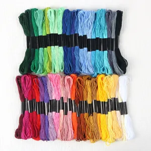 Set of 113 colorful 6-strand embroidery floss skeins for cross-stitch and DIY crafts