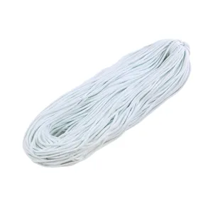 Detailansicht der Textur von 5mm 7-Kern weißem Paracord für DIY-Handwebprojekte