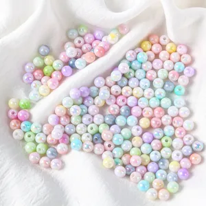 Colorful acrylic AB color beads for DIY phone chains and jewelry craft making accessories.