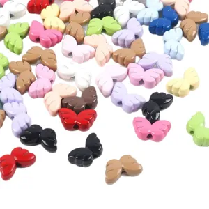8x14mm kleurrijke engelenvleugel legering kralen voor doe-het-zelf sieraden en hobby