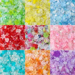 Frosted AB Acrylic Flower Petal Leaf Beads For DIY Earring Hair Accessory Making Colorful Matte Gradient Loose Beads Jewelry Craft Finding
