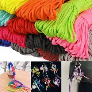 Buntes 5mm 7-Strang Paracord für DIY handgemachtes Weben und Armbänder