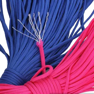 5mm 7-strängige bunte Paracord für DIY-Armbänder mit sichtbarem Kern-Detail Anzeige