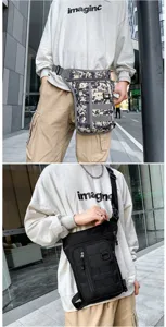 Tactical drop leg bag for motorcycle riding and outdoor hiking in black and camo.