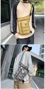 Multi-functional tactical outdoor leg bag for cycling and hiking in khaki and camo